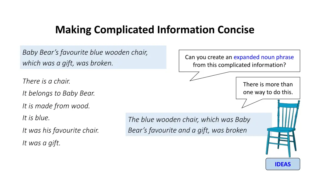 making complicated information concise 1