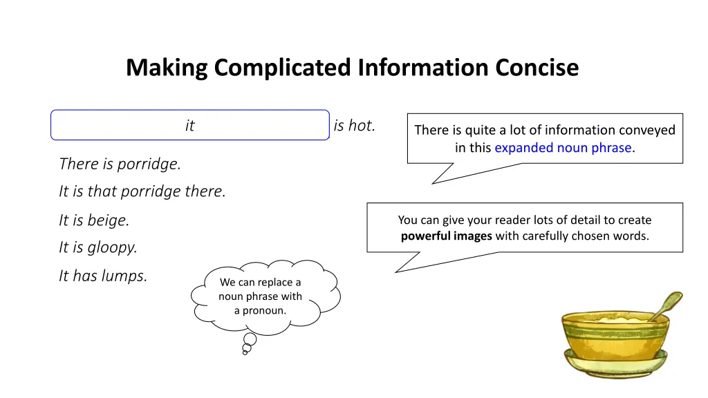 making complicated information concise