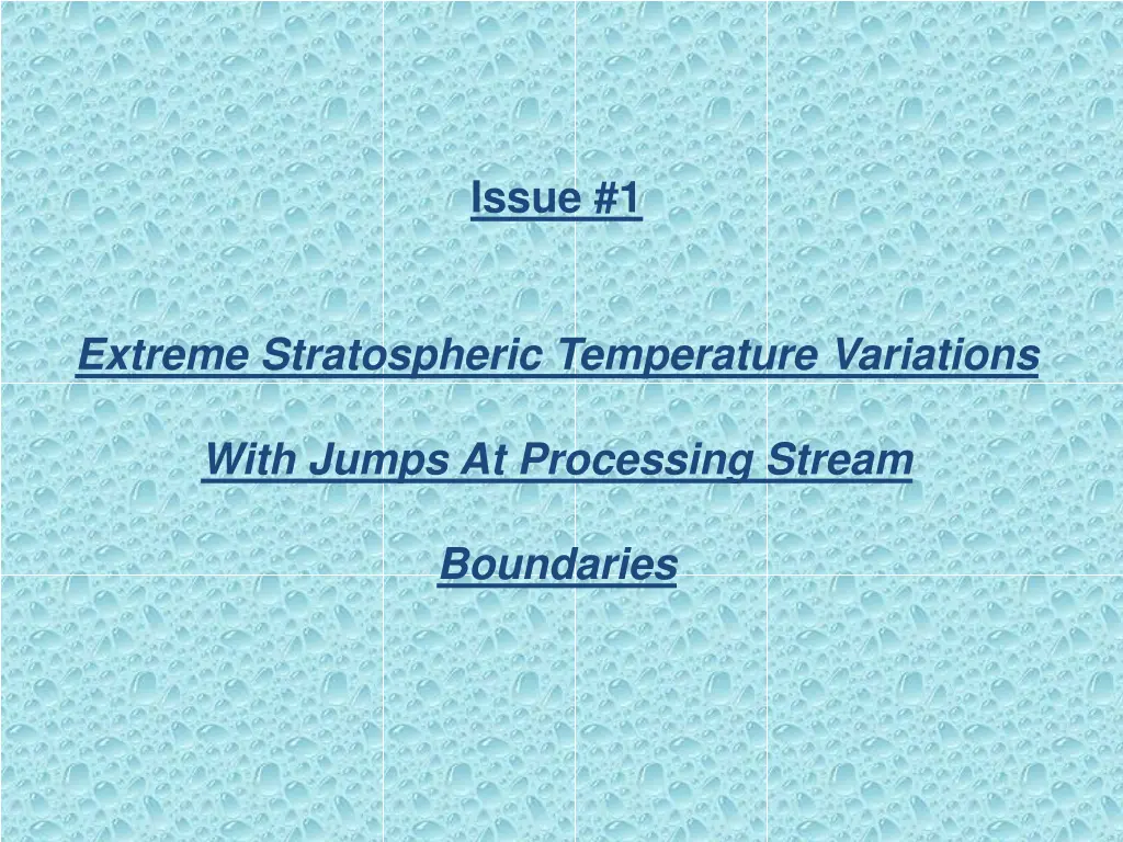issue 1