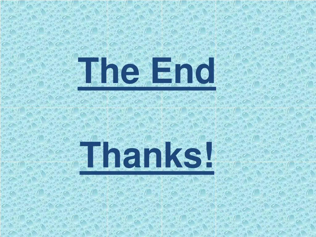 the end