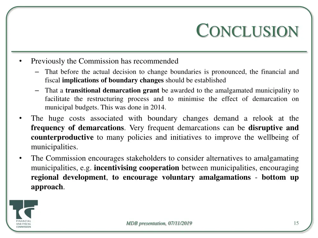 c onclusion