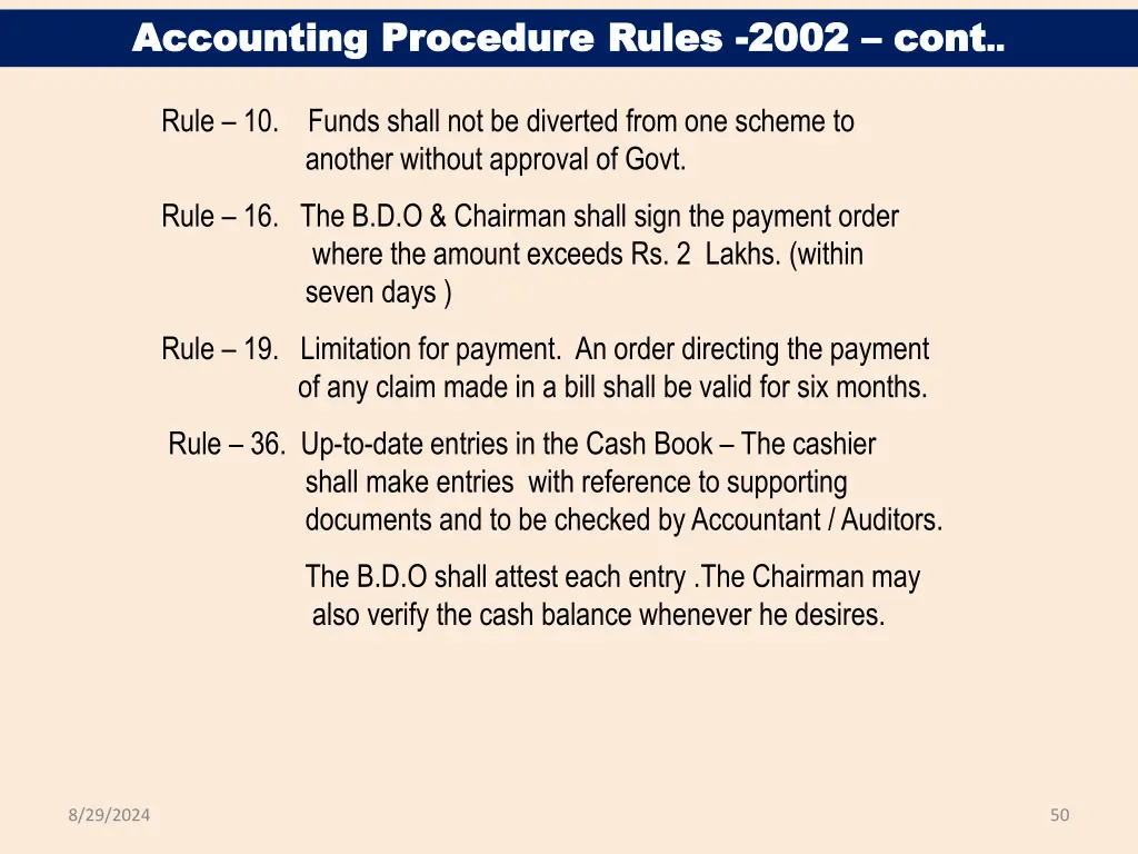 accounting procedure rules accounting procedure