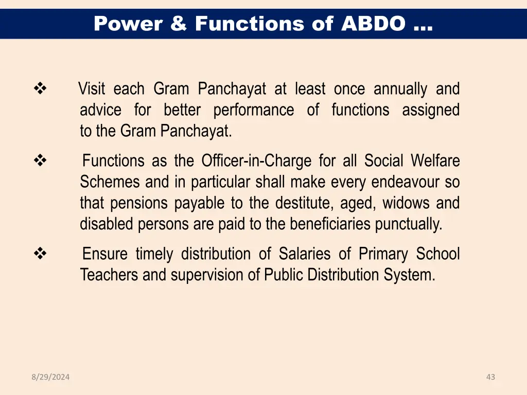 power functions of abdo 1