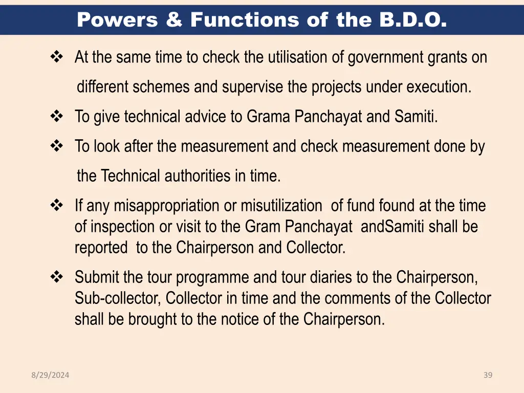 powers functions of the b d o 2
