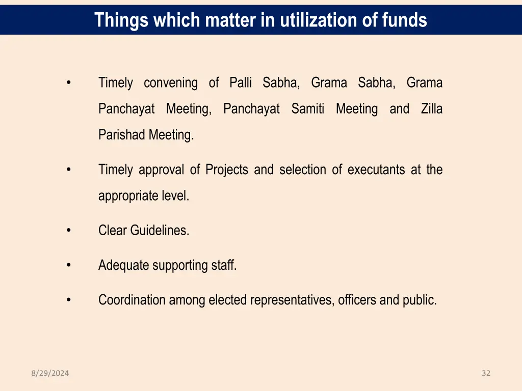 things which matter in utilization of funds