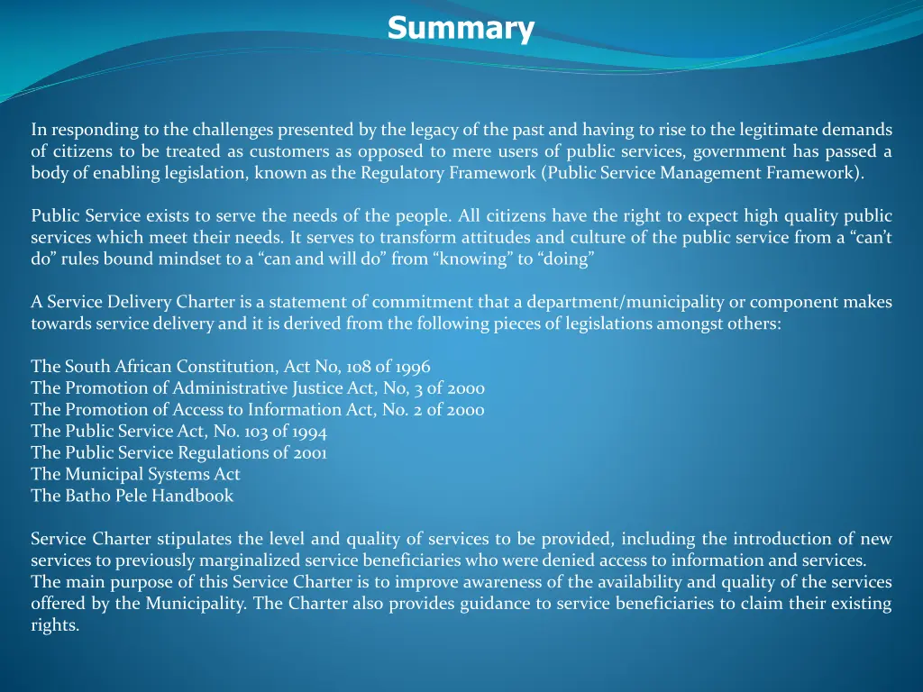 summary
