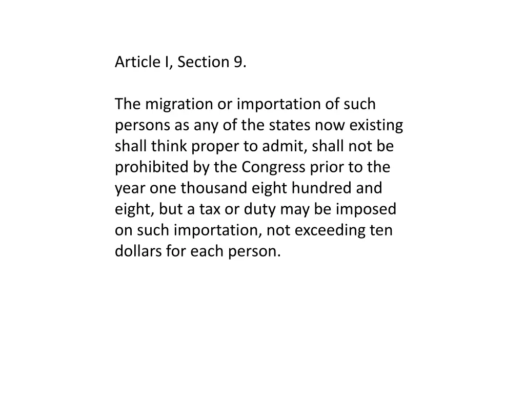 article i section 9 1