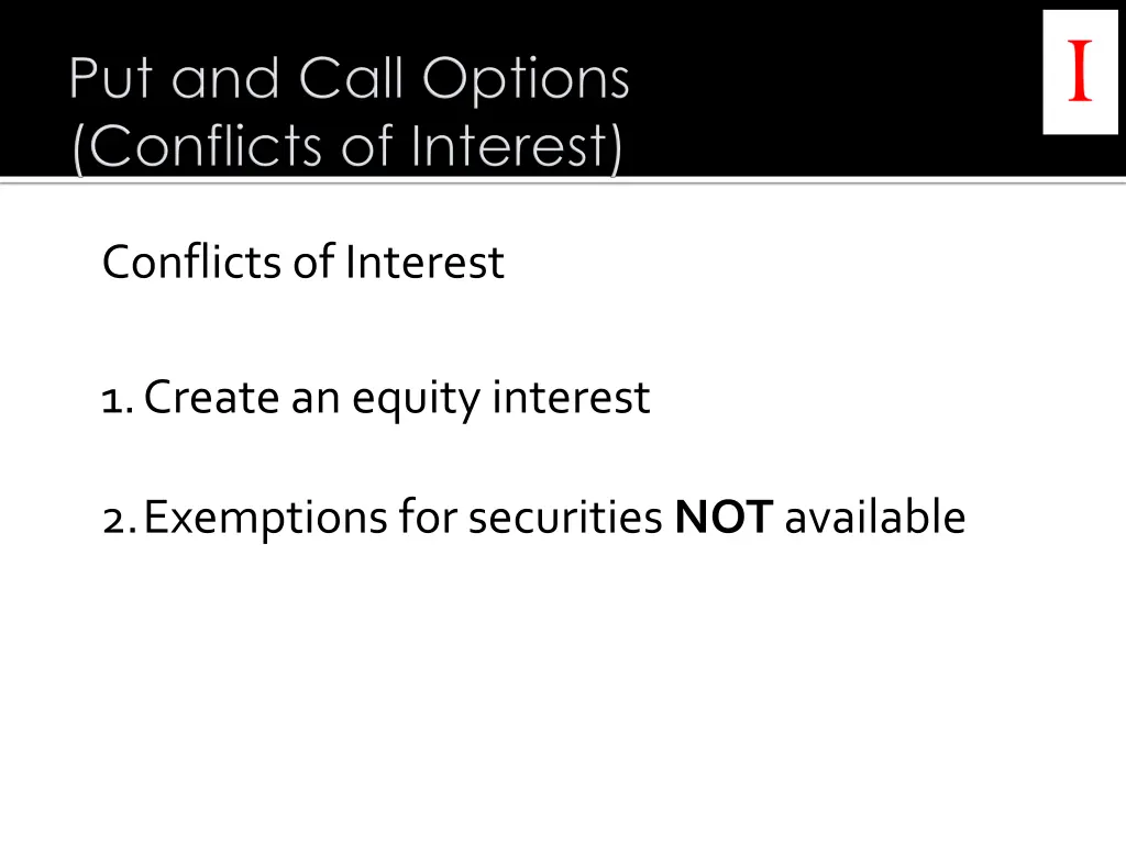conflicts of interest
