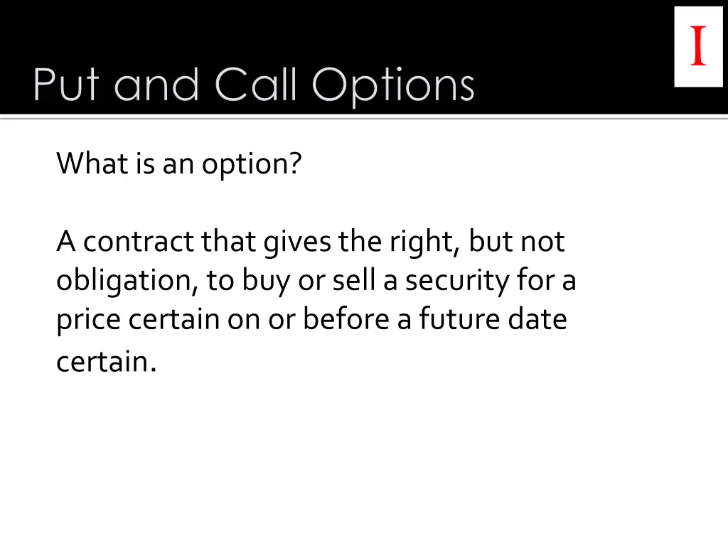 what is an option