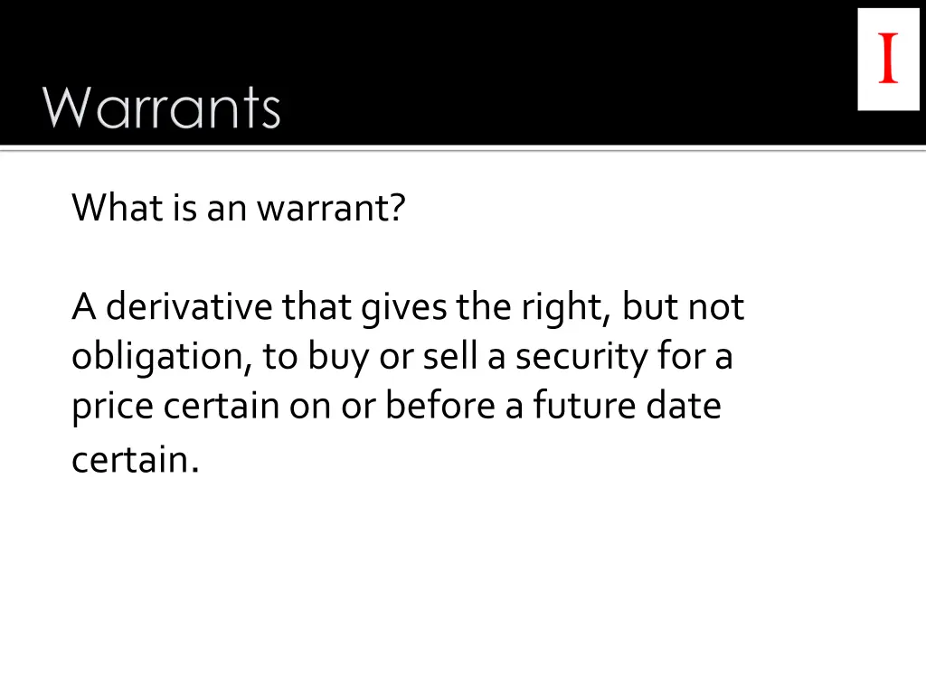 what is an warrant