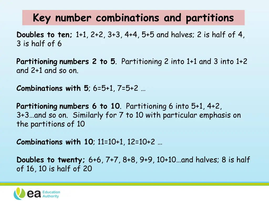 key number combinations and partitions