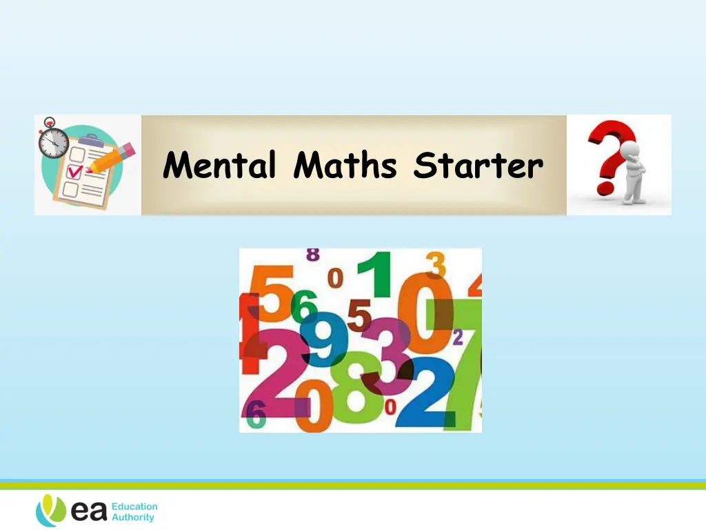 mental maths starter