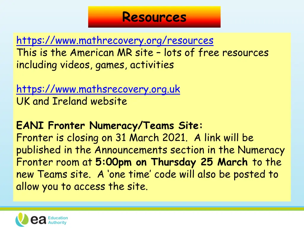 resources