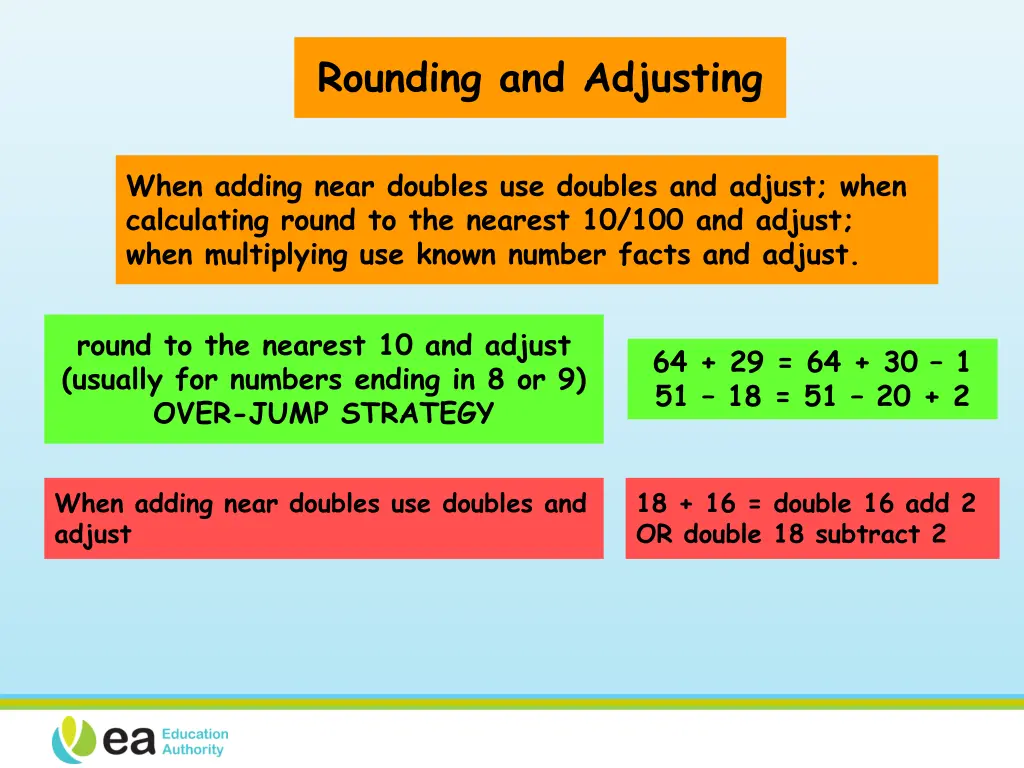 rounding and adjusting