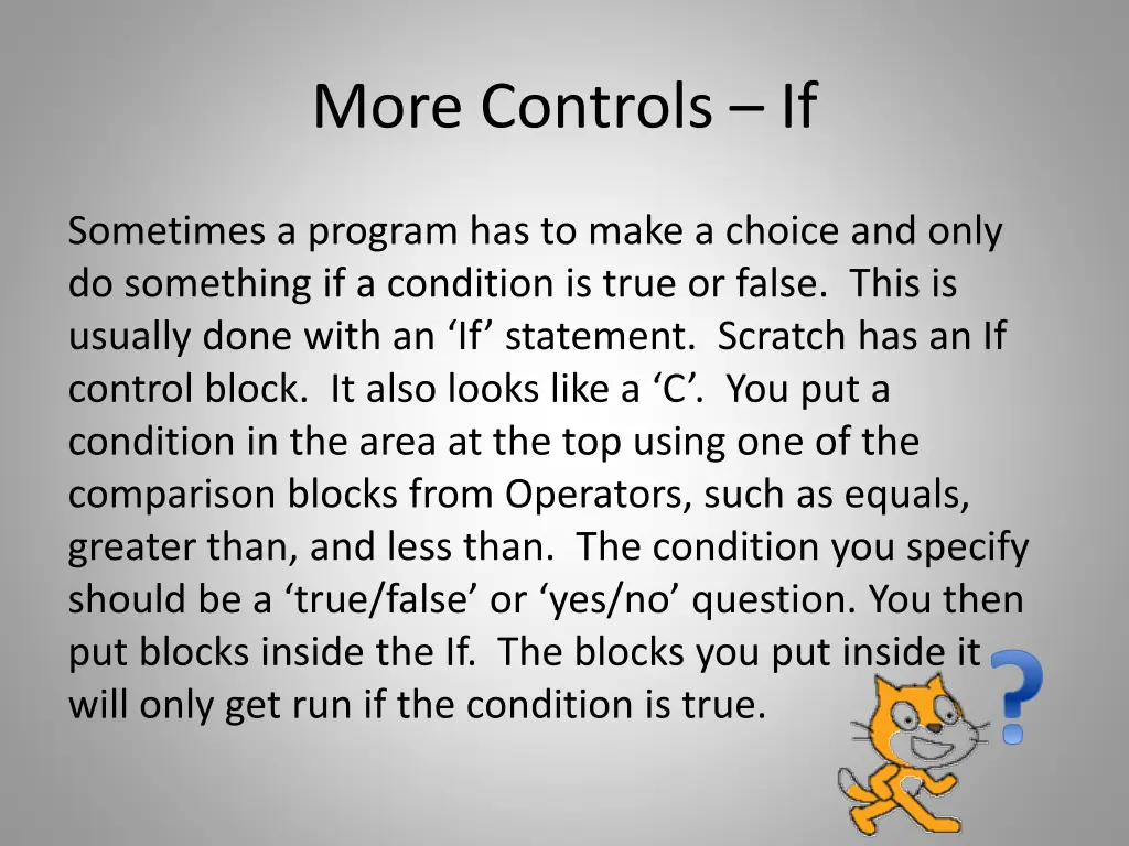 more controls if