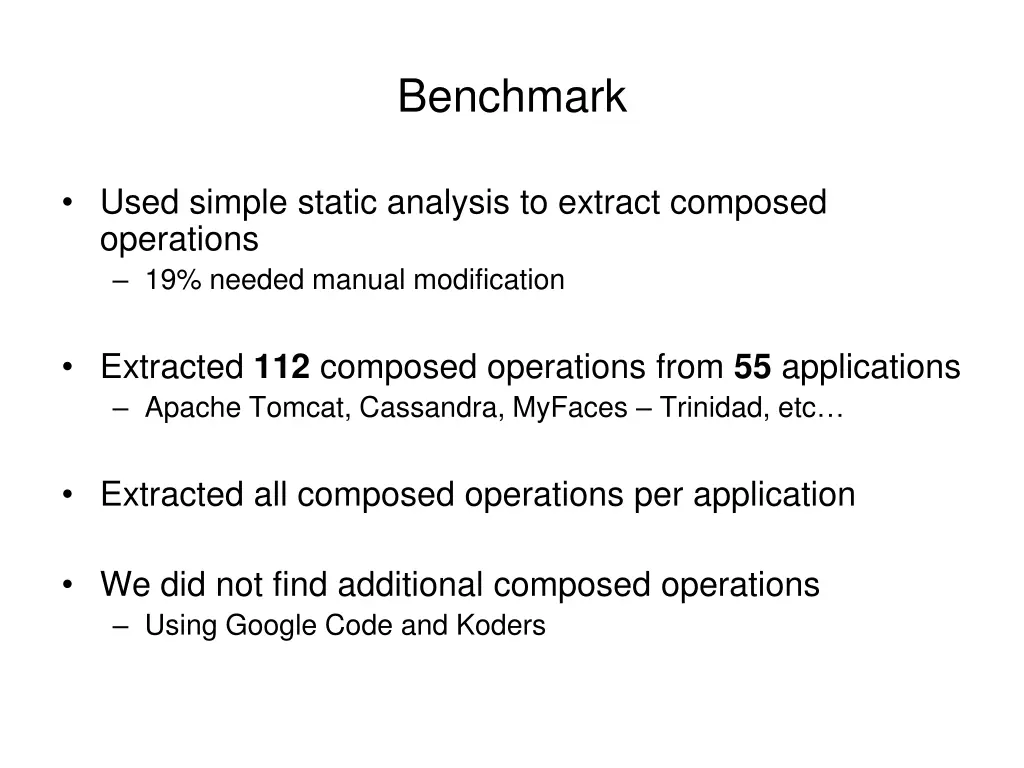 benchmark