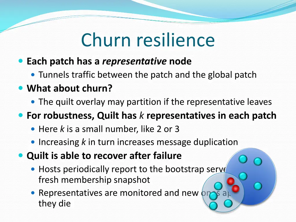 churn resilience each patch has a representative