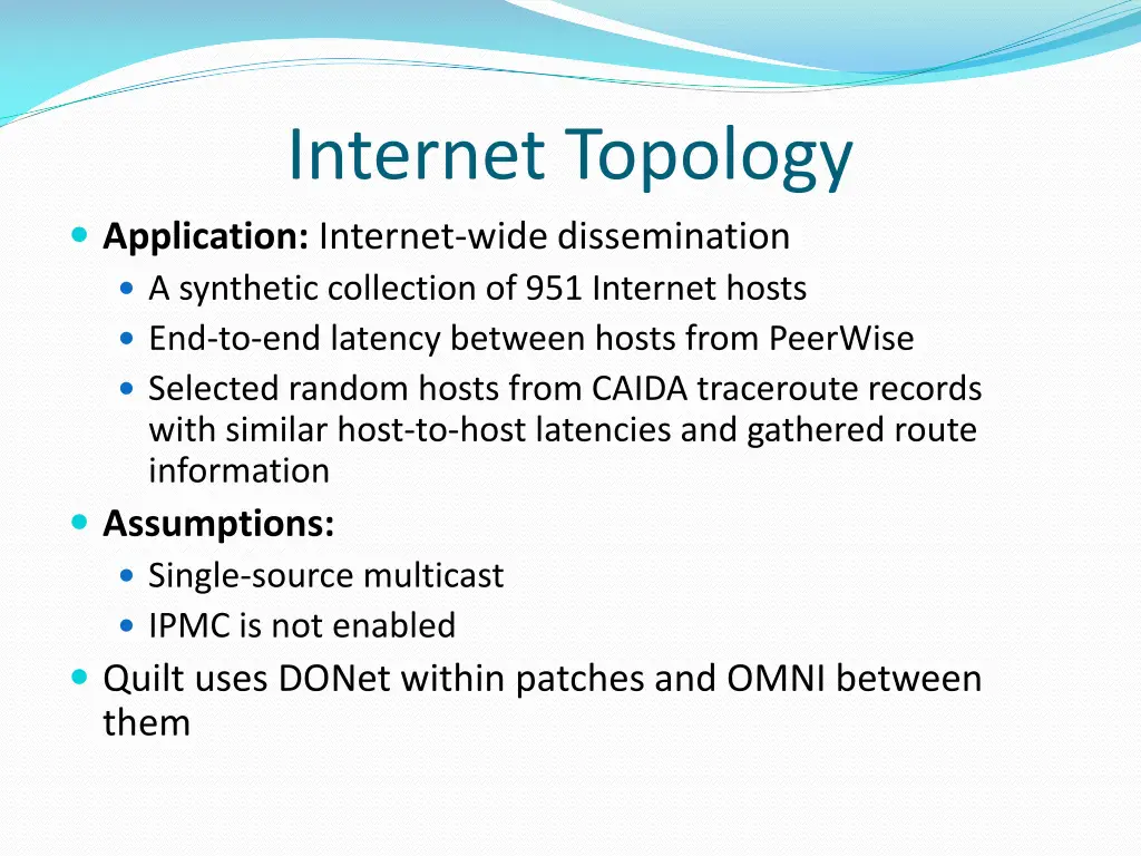 internet topology application internet wide