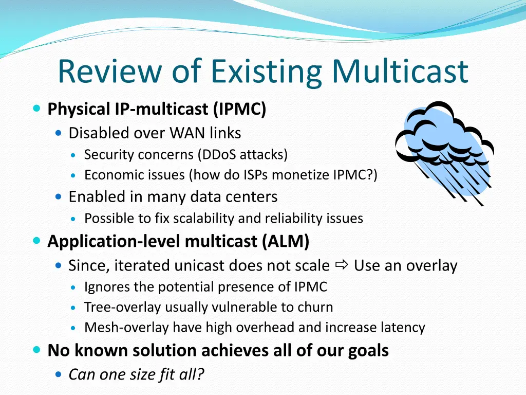 review of existing multicast physical