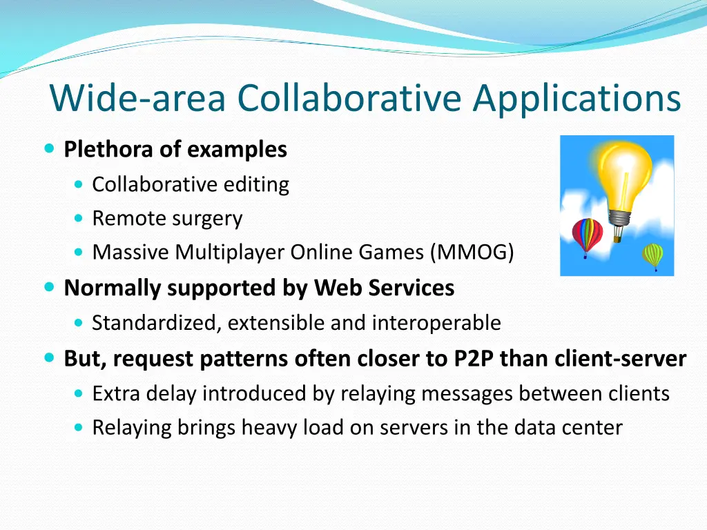 wide area collaborative applications