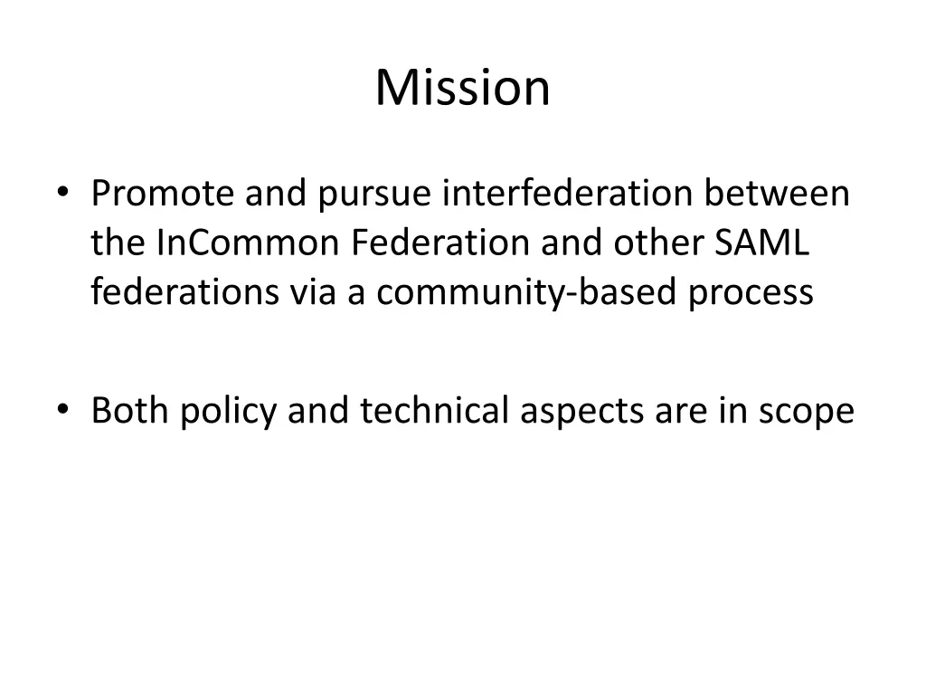 mission