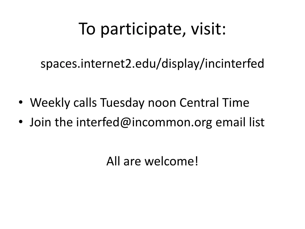 to participate visit