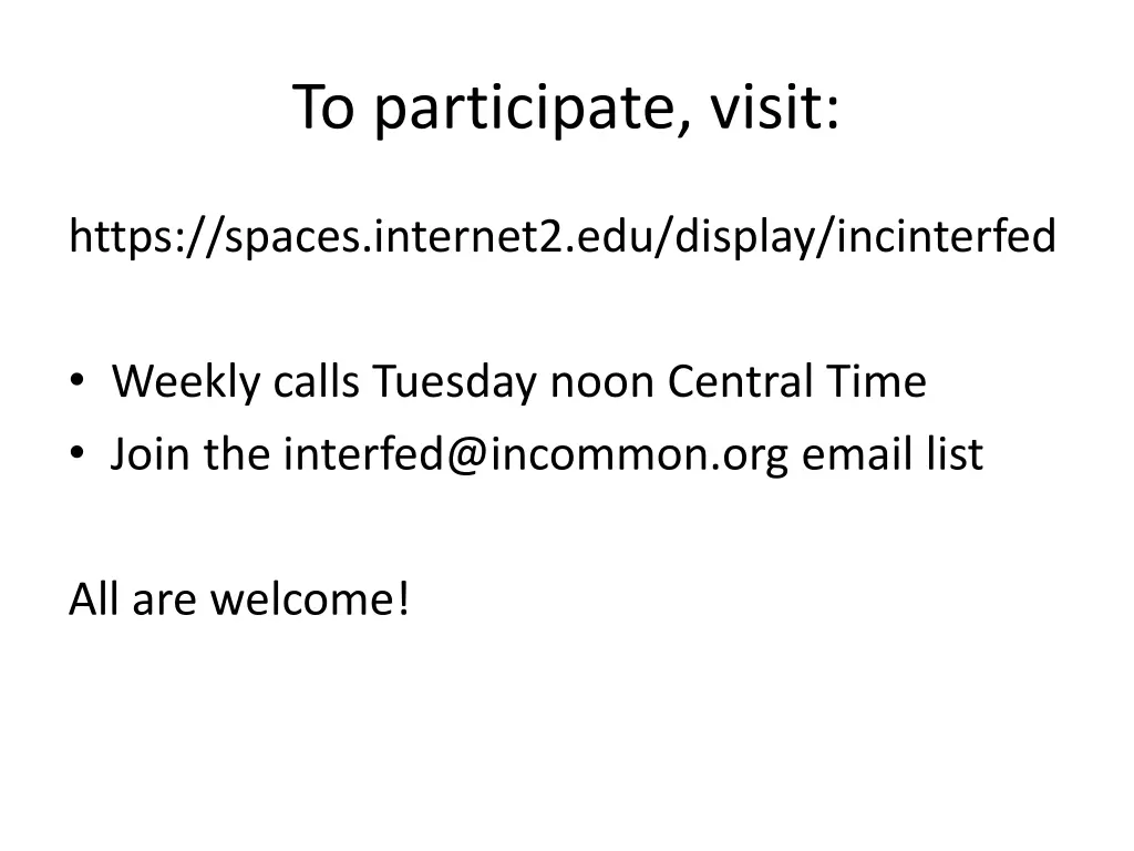 to participate visit