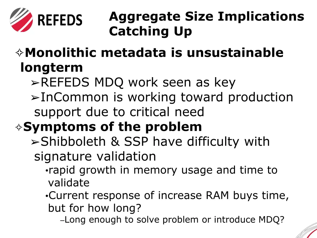 aggregate size implications catching