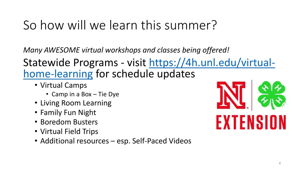 so how will we learn this summer