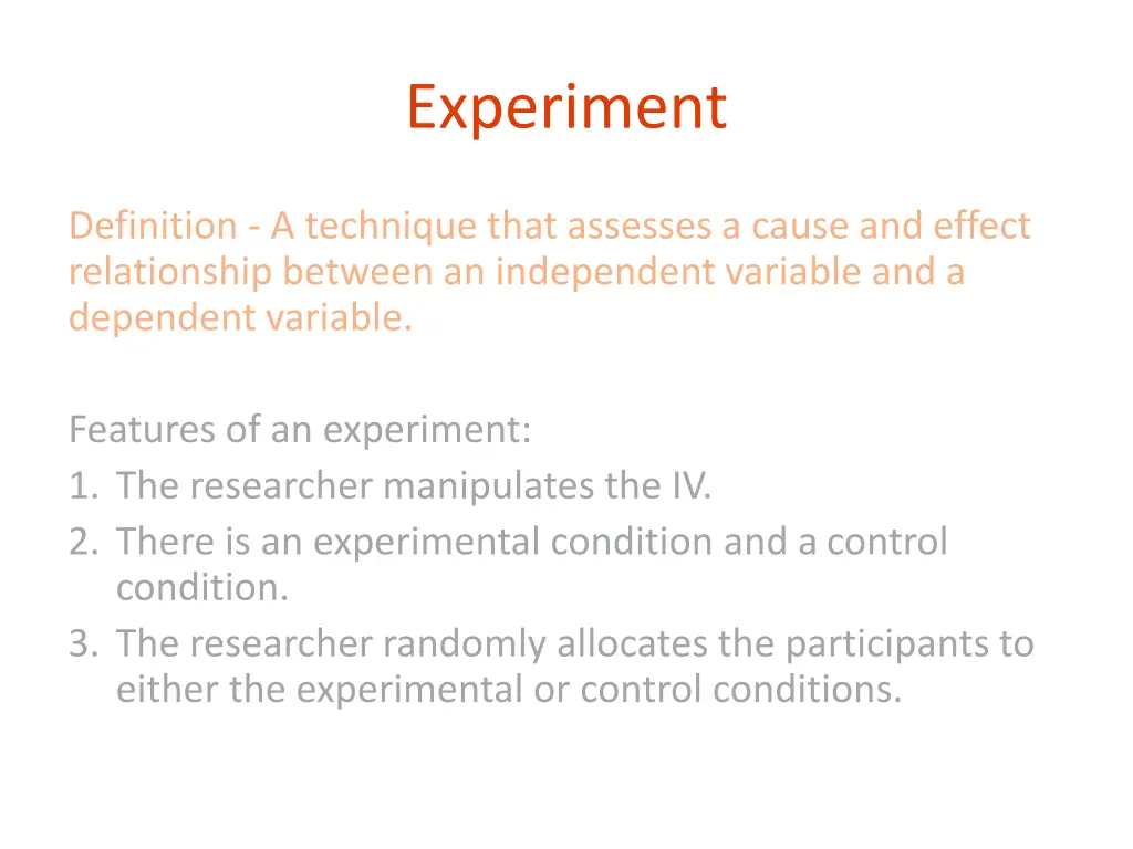 experiment