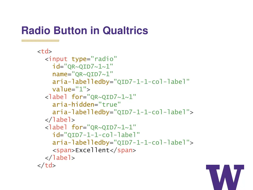 radio button in qualtrics