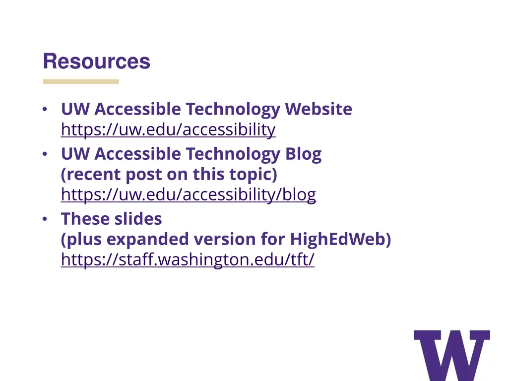 resources