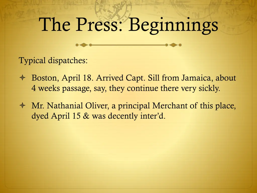 the press beginnings 12