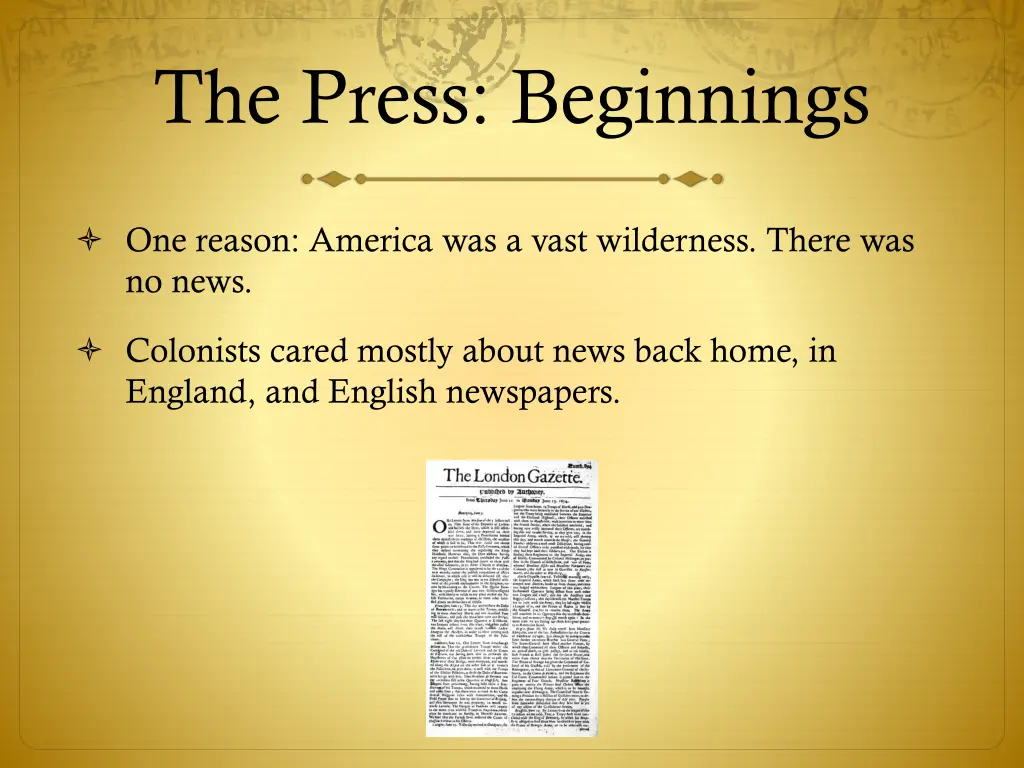 the press beginnings 2