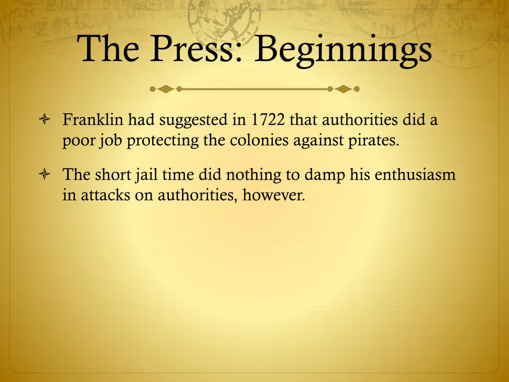 the press beginnings 23