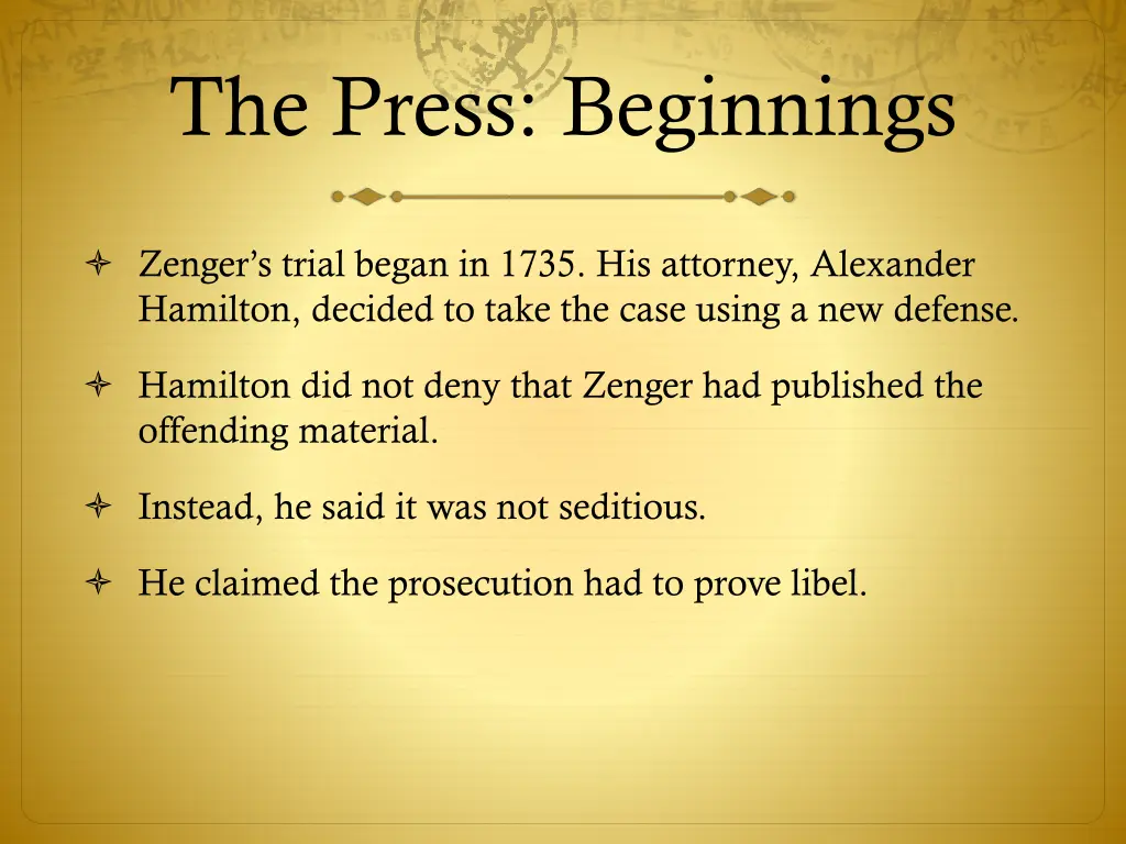 the press beginnings 33