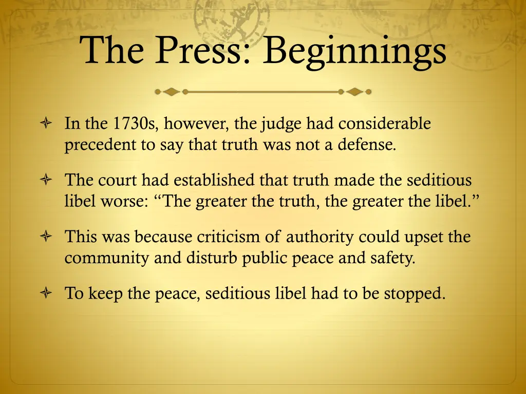 the press beginnings 36