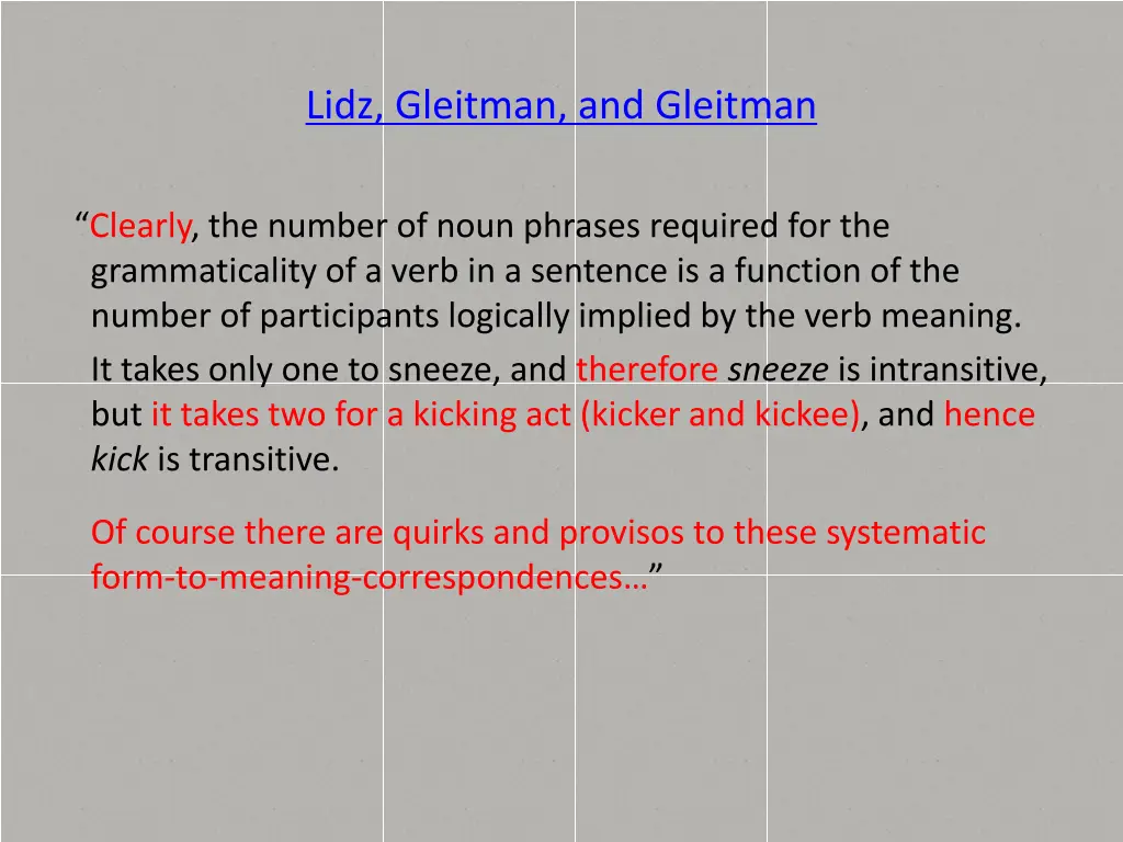 lidz gleitman and gleitman 1