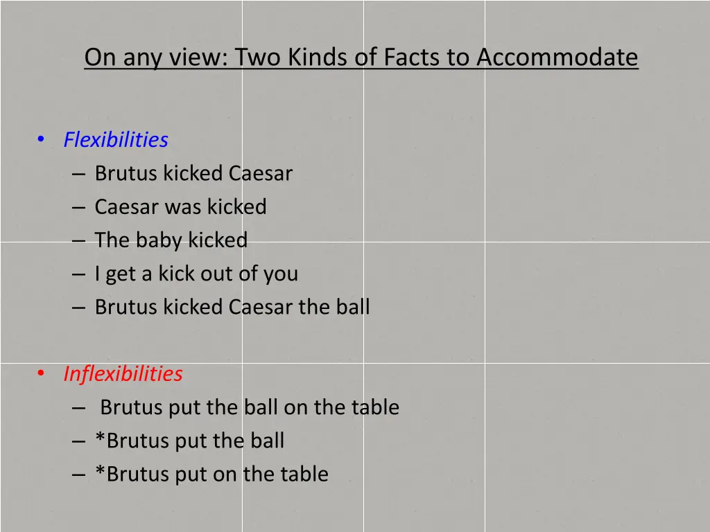 on any view two kinds of facts to accommodate