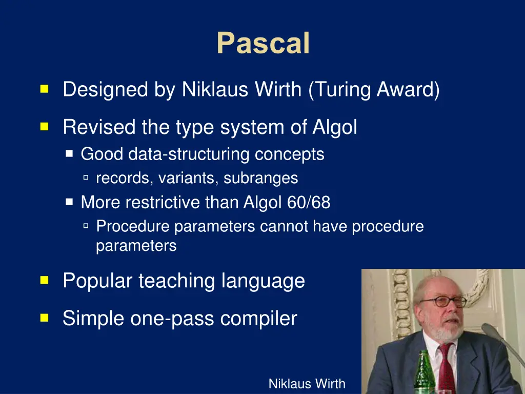 designed by niklaus wirth turing award