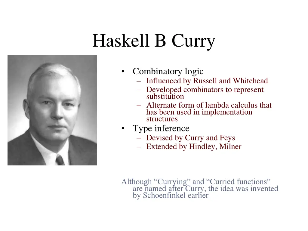 haskell b curry