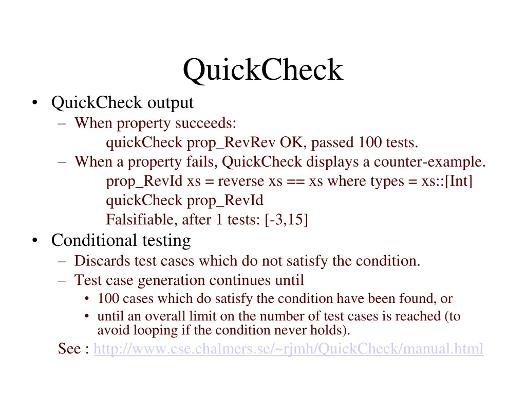 quickcheck 1