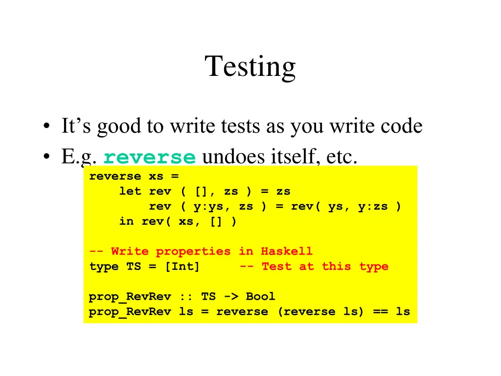 testing