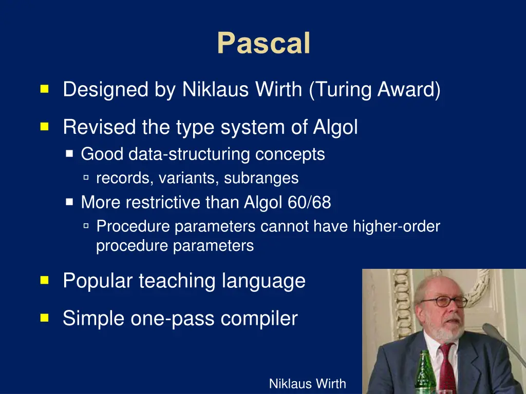 designed by niklaus wirth turing award