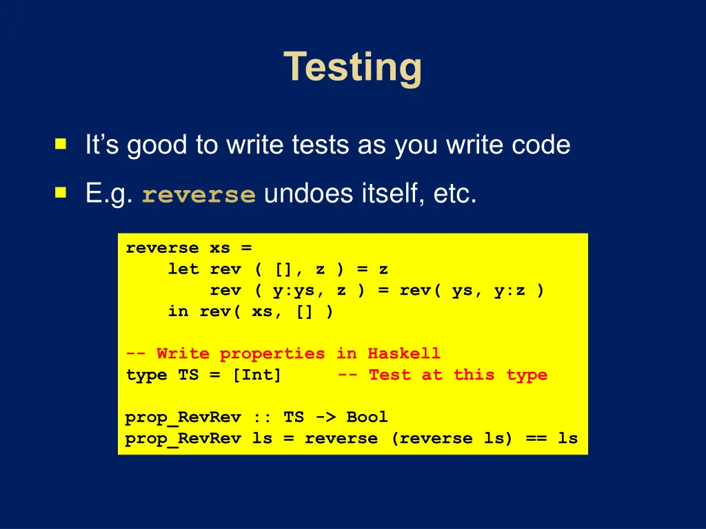 it s good to write tests as you write code