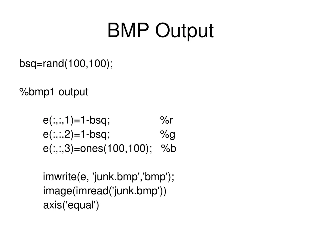 bmp output