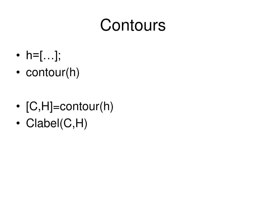 contours