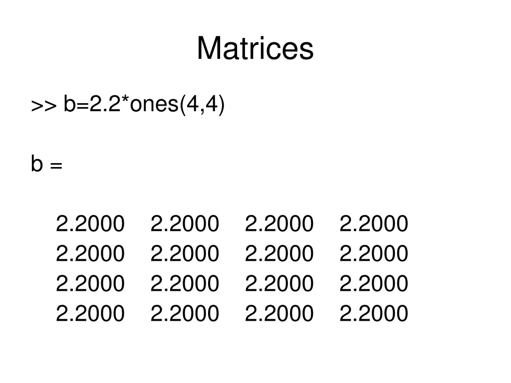 matrices 1