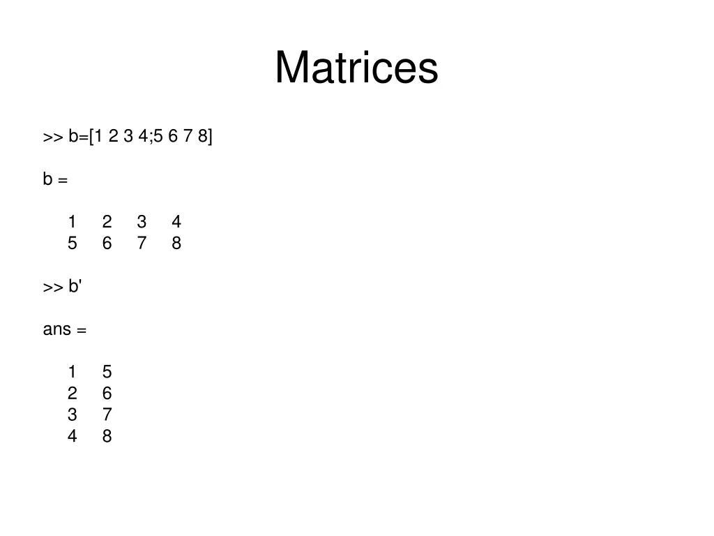 matrices