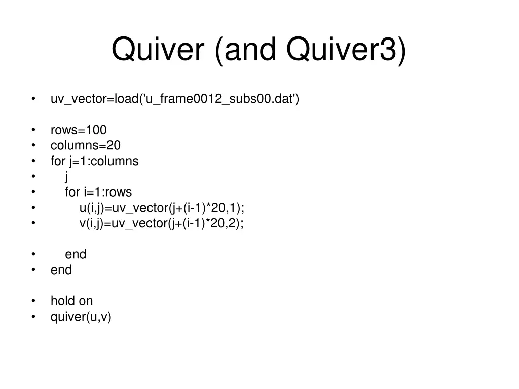 quiver and quiver3